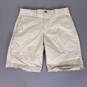 GAP Khaki Chino Shorts Men's Size 30 Beige 10 Inch Inseam Stretch Cotton